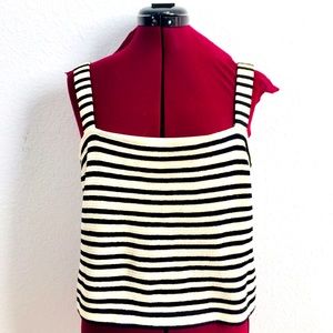 St. John Knit Black and White Tank top